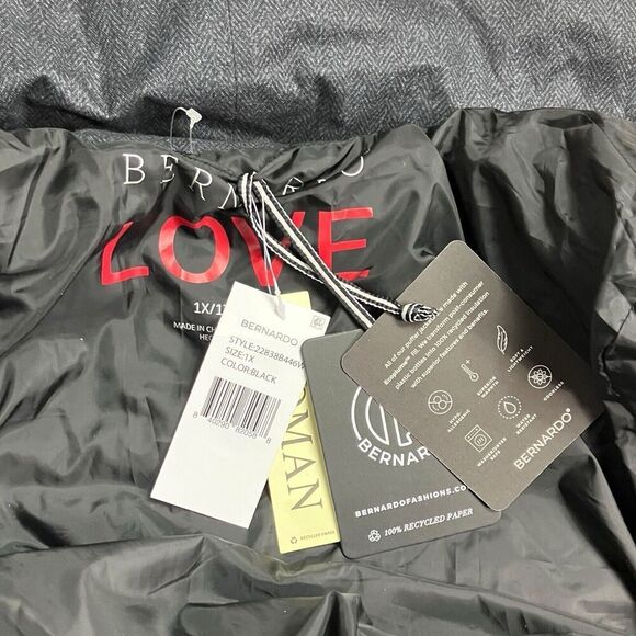 Anthropologie Bernardo WMNS 1X‎ Grey Wrap Puffer Jacket Belted Coat Long Shawl - Picture 7 of 14